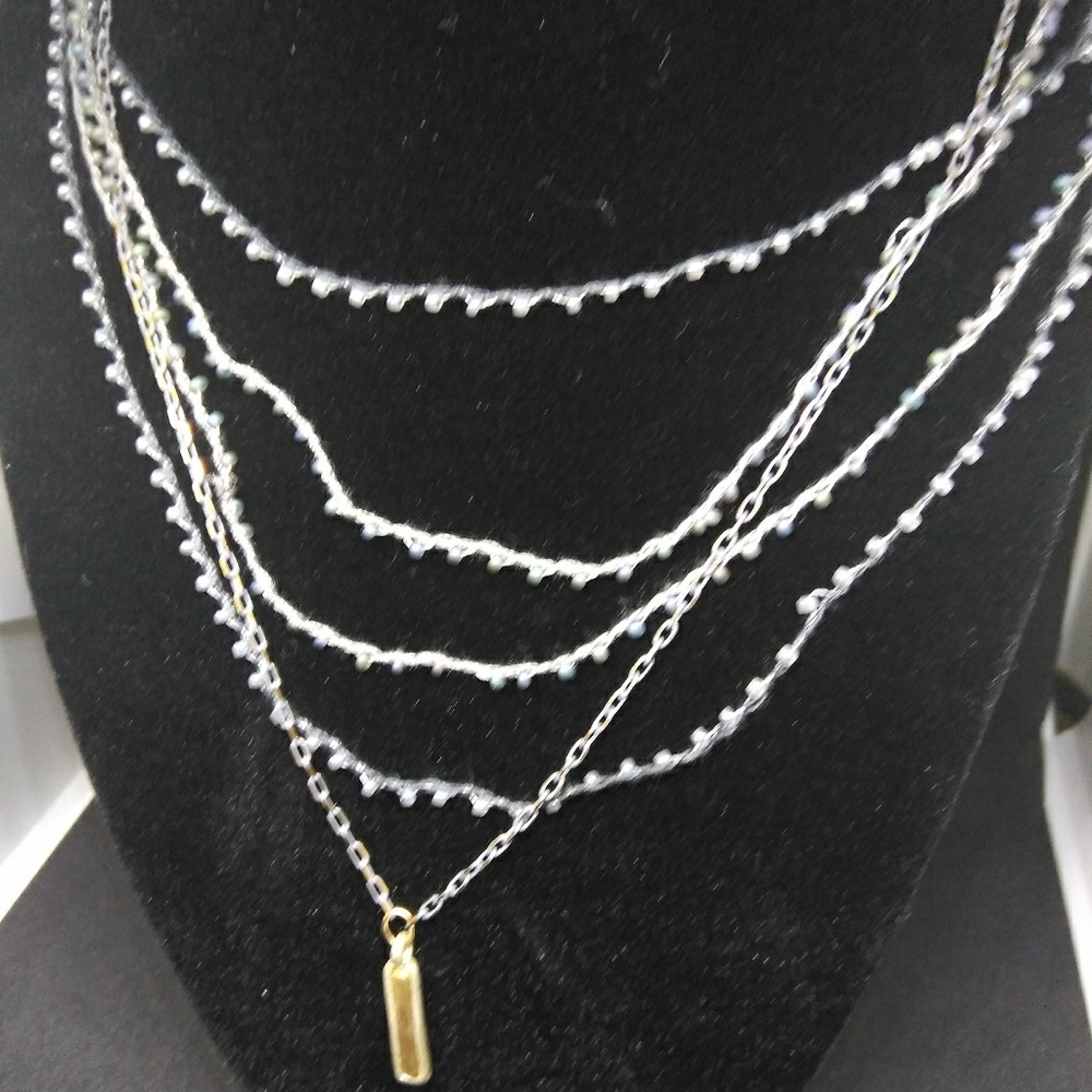 Multi Row Beaded Thread with Line - Picture 2 of 2